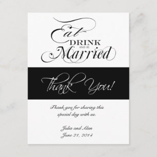 Essen Sie, trinken Sie, und seien Sie danken Ihnen Dankeskarte