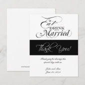 Essen Sie, trinken Sie, und seien Sie danken Ihnen Dankeskarte (Vorne/Hinten)