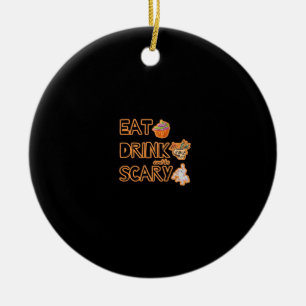 Essen Sie trinken und Beängstigend grafisch sein Keramik Ornament