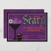 Essen Sie trinken und Beängstigend Halloween-Party Einladung (Vorne/Hinten)
