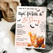 Essen Sie trinken und Beängstigend Halloween-Party Einladung