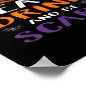 Essen Sie trinken und Beängstigend Halloween-Party Poster (Ecke)