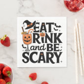 Essen Sie trinken und Beängstigend Halloween-Party Serviette (Beispiel)