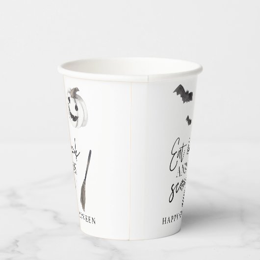 Essen Sie trinken und Beängstigend sein | Frohe Ha Pappbecher (Rechts)