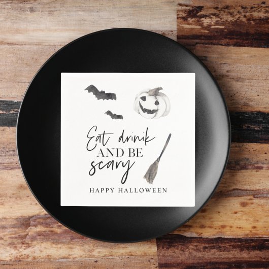 Essen Sie trinken und Beängstigend sein | Frohe Ha Serviette