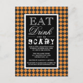 Essen Sie trinken und Beängstigend sein | Fröhlich Einladungspostkarte (Vorderseite)