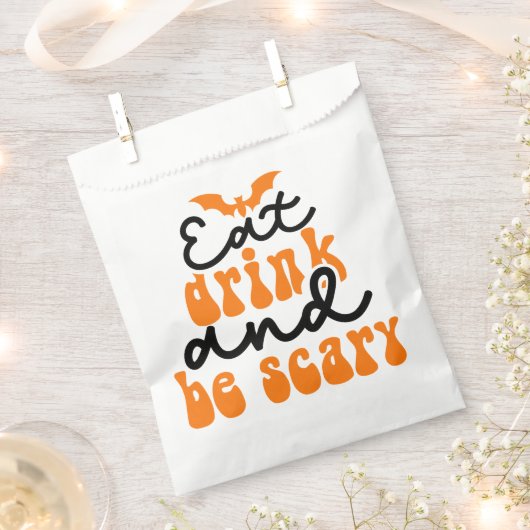 Essen Sie trinken und Beängstigend sein Groovy Ret Geschenktütchen (Ausgeschnitten)