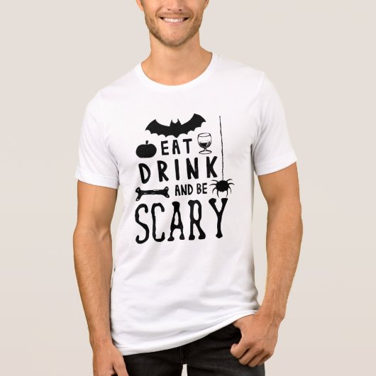 Essen Sie trinken und beängstigend sein halbrund Tri-Blend Shirt (Vorderseite)