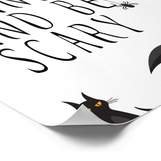 Essen Sie trinken und Beängstigend sein - Hallowee Poster (Ecke)