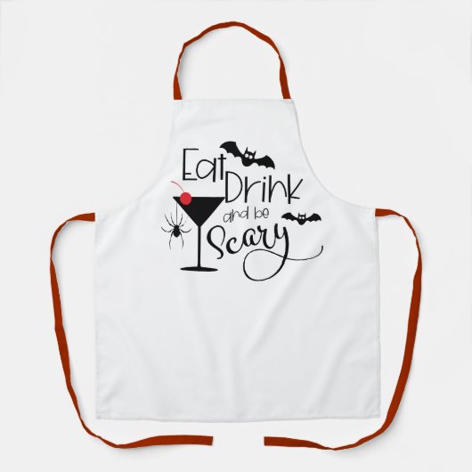 Essen Sie trinken und Beängstigend sein | Hallowee Schürze (Vorderseite)