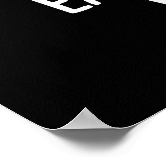 Essen Sie trinken und Beängstigend sein lustigen G Poster (Ecke)