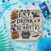 Essen Sie trinken und Beängstigend sein Pappteller (Party)