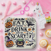 Essen Sie trinken und Beängstigend sein Pappteller (Party)