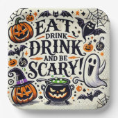 Essen Sie trinken und Beängstigend sein Pappteller (Vorderseite)