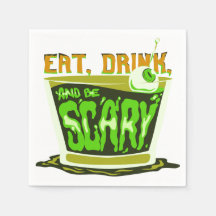 Essen Sie trinken und beängstigend sein