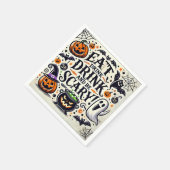 Essen Sie trinken und Beängstigend sein Serviette (Ecke)