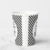 Essen Sie trinken und Beängstigende schwarze Strei Pappbecher (Rechts)