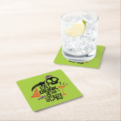 Essen Sie trinken und Beängstigendes grünes Hallow Rechteckiger Pappuntersetzer (Vor Ort)