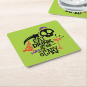 Essen Sie trinken und Beängstigendes grünes Hallow Rechteckiger Pappuntersetzer (angewinkelt)