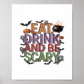 Essen Sie trinken und Beängstigendes Halloween-Par Poster (Vorne)