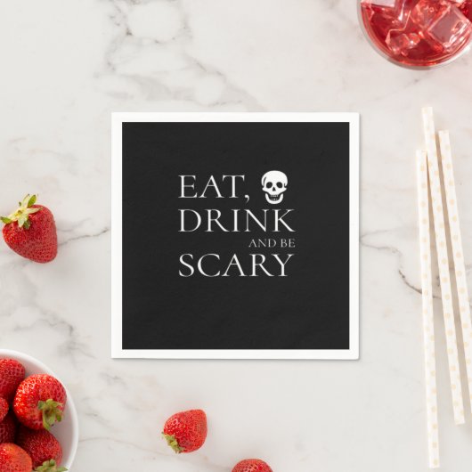 Essen Sie trinken und Beängstigendes Halloween-Par Serviette (Beispiel)