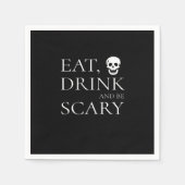 Essen Sie trinken und Beängstigendes Halloween-Par Serviette (Vorderseite)