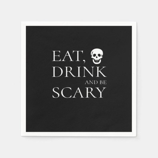 Essen Sie trinken und Beängstigendes Halloween-Par Serviette (Vorderseite)