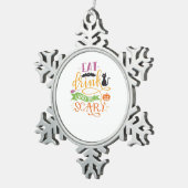 Essen Sie trinken und Beängstigendes Kostenvoransc Schneeflocken Zinn-Ornament (Rechts)