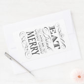 Essen Sie trinken und fühlen Sie sich sehr erfreul Rechteckiger Aufkleber (Umschlag)