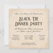 Essen Sie trinken und fühlen Sie sich sehr froh Ja Einladung (Rückseite)