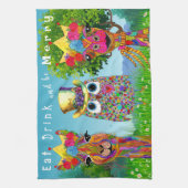 Essen Sie trinken und fühlen Sie sich wie ein Tier Geschirrtuch (Vertikal)