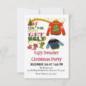 Essen Sie trinken und genießen Sie unheimlich Weih Einladung (Vorderseite)