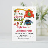 Essen Sie trinken und genießen Sie unheimlich Weih Einladung (Stehend Vorderseite)