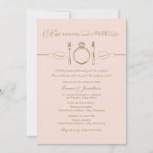 Essen Sie trinken und genießen Sie Verheiratete Pr Einladung (Vorderseite)