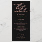 Essen Sie trinken und genießen Sie Verheiratete Sp Menükarte (Vorderseite)