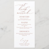 Essen Sie trinken und genießen Sie Verheiratete Sp Menükarte (Vorderseite)