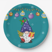 Essen Sie trinken und gnomie sein Pappteller (Vorderseite)