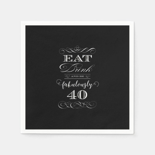 Essen Sie trinken und lassen Sie sich herrlich vie Serviette (Vorderseite)