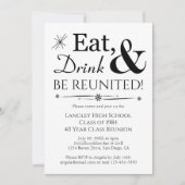 Essen Sie trinken und lassen Sie sich wiederverein Einladung (Vorderseite)