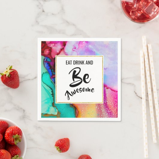 Essen Sie trinken und Phantastisch Abstrakten Marm Serviette (Beispiel)