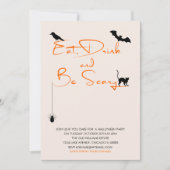 Essen Sie trinken und seien Sie Beängstigend Hallo Einladung (Vorderseite)