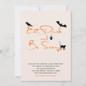 Essen Sie trinken und seien Sie Beängstigend Hallo Einladung (Vorderseite)