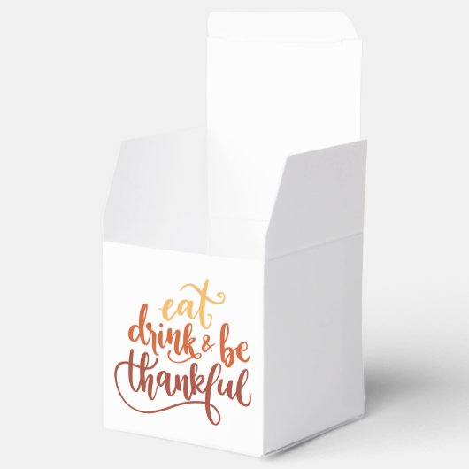 Essen Sie trinken und seien Sie dankbar Erntedank Geschenkschachtel (Geöffnet)