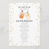 Essen Sie trinken und seien Sie dankbar Erntedank Menükarte (Vorderseite)