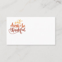 Essen Sie trinken und seien Sie dankbar Erntedank