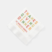 Essen Sie trinken und seien Sie dankbar Erntedank  Serviette (Ecke)