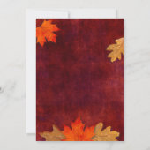 Essen Sie trinken und seien Sie dankbar Herbst läs Einladung (Rückseite)