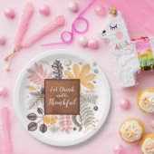 Essen Sie trinken und seien Sie dankbar Pappteller (Party)