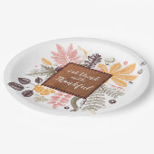 Essen Sie trinken und seien Sie dankbar Pappteller (Schrägansicht)