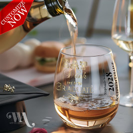 Essen Sie trinken und seien Sie der Absolvent Weinglas Ohne Stiel